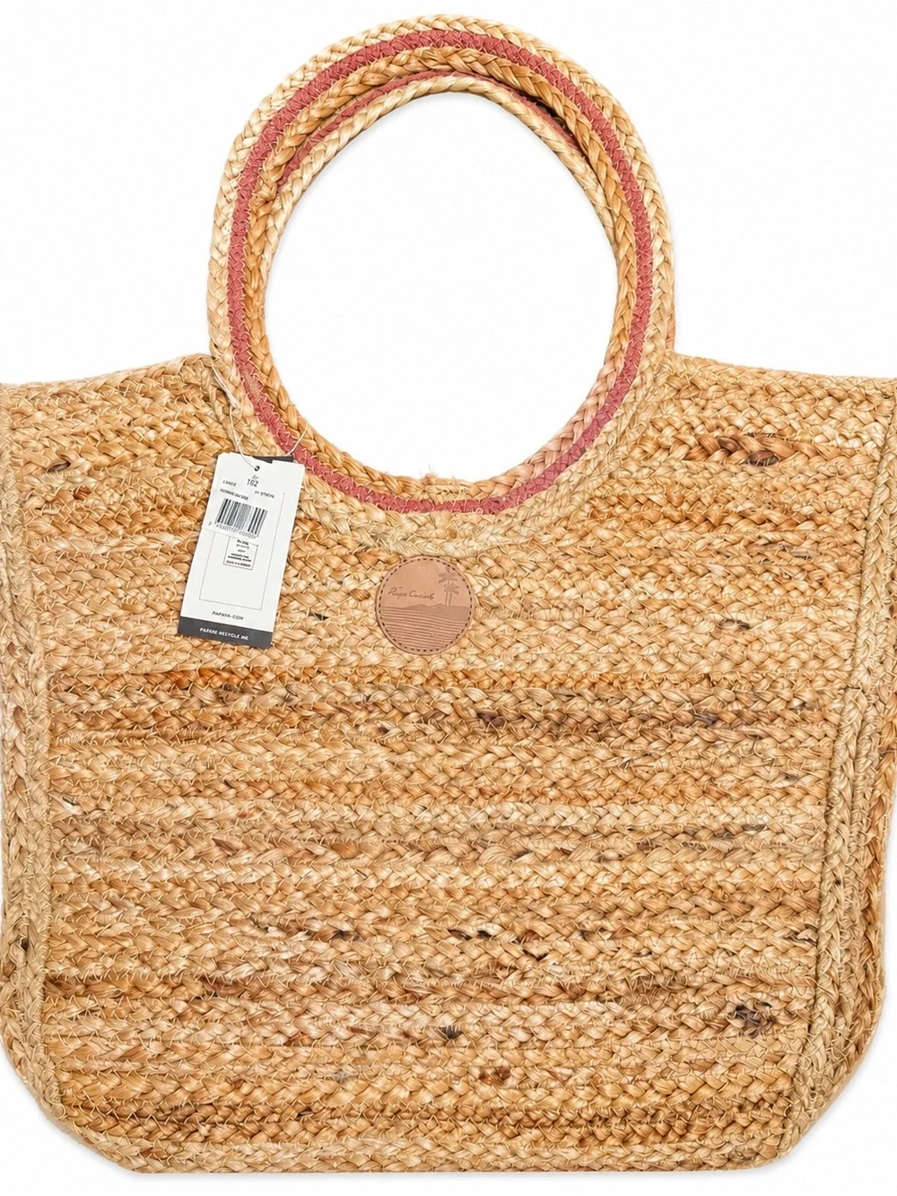 Rip Curl Hacienda Jute Tote Bag – Natural Straw Beach Bag – NWT